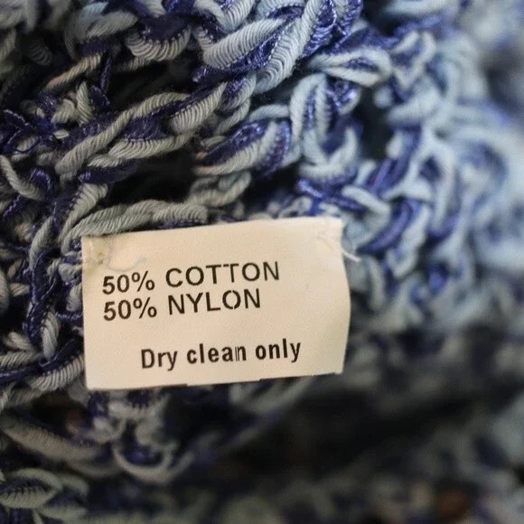 Marilena Chicago Vintage Blue Loose Knit Tank Top Medium Romania - Picture 10 of 10